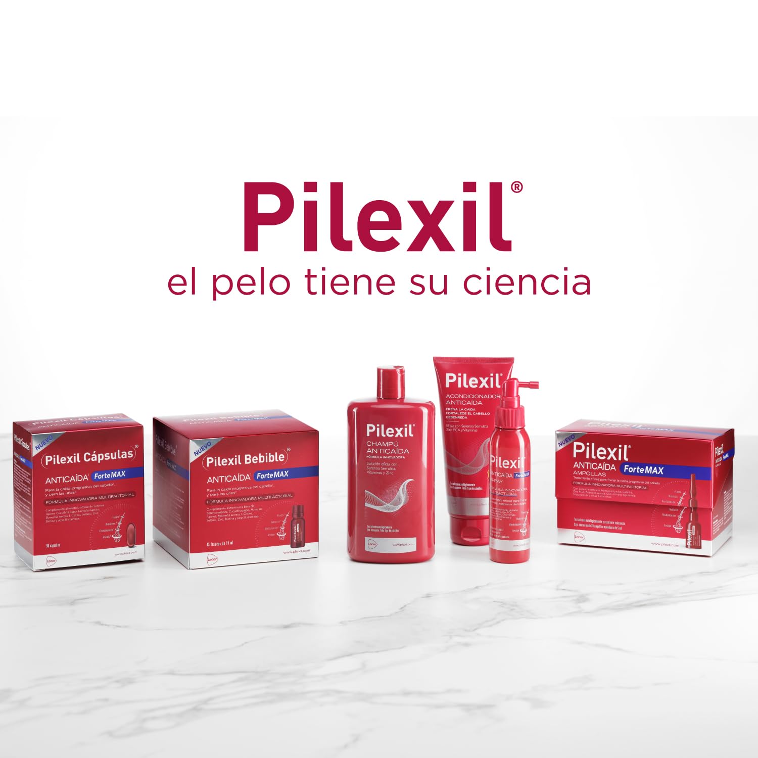 PILEXIL shampoo in shower area with clean, bright presentation