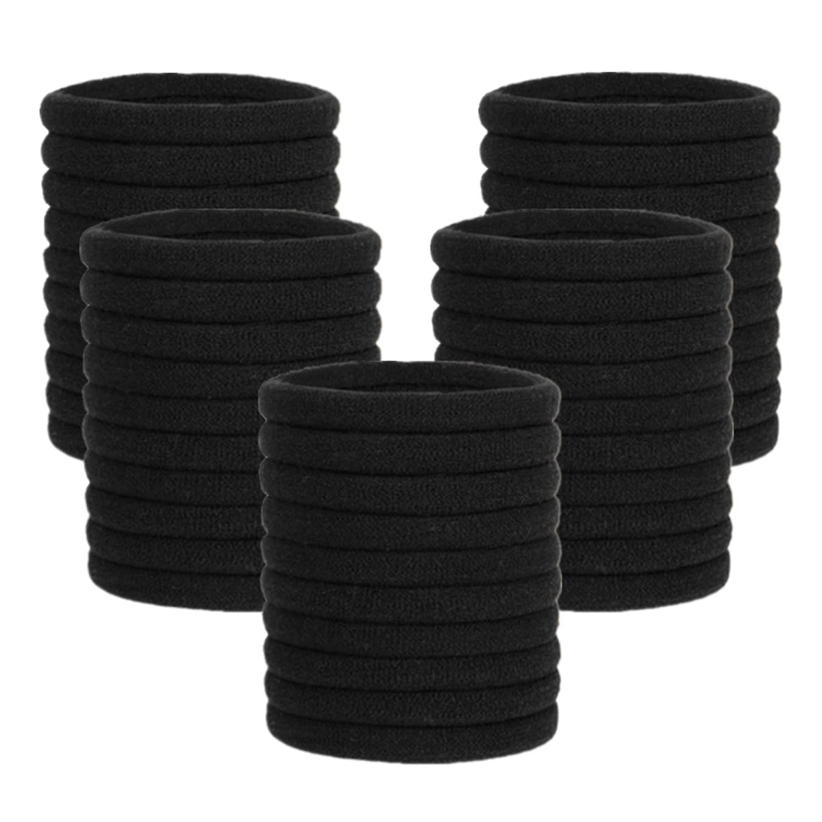 Pimoys elastic hair ties pack in black for versatile everyday wear
