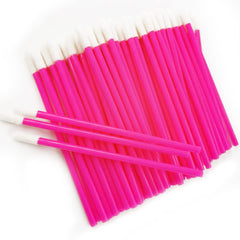 Pimoys disposable lip brush with black handle for hygienic lipstick application