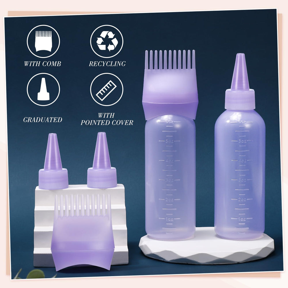 6-ounce Pimoys dye flow bottle with scale for measured color control
