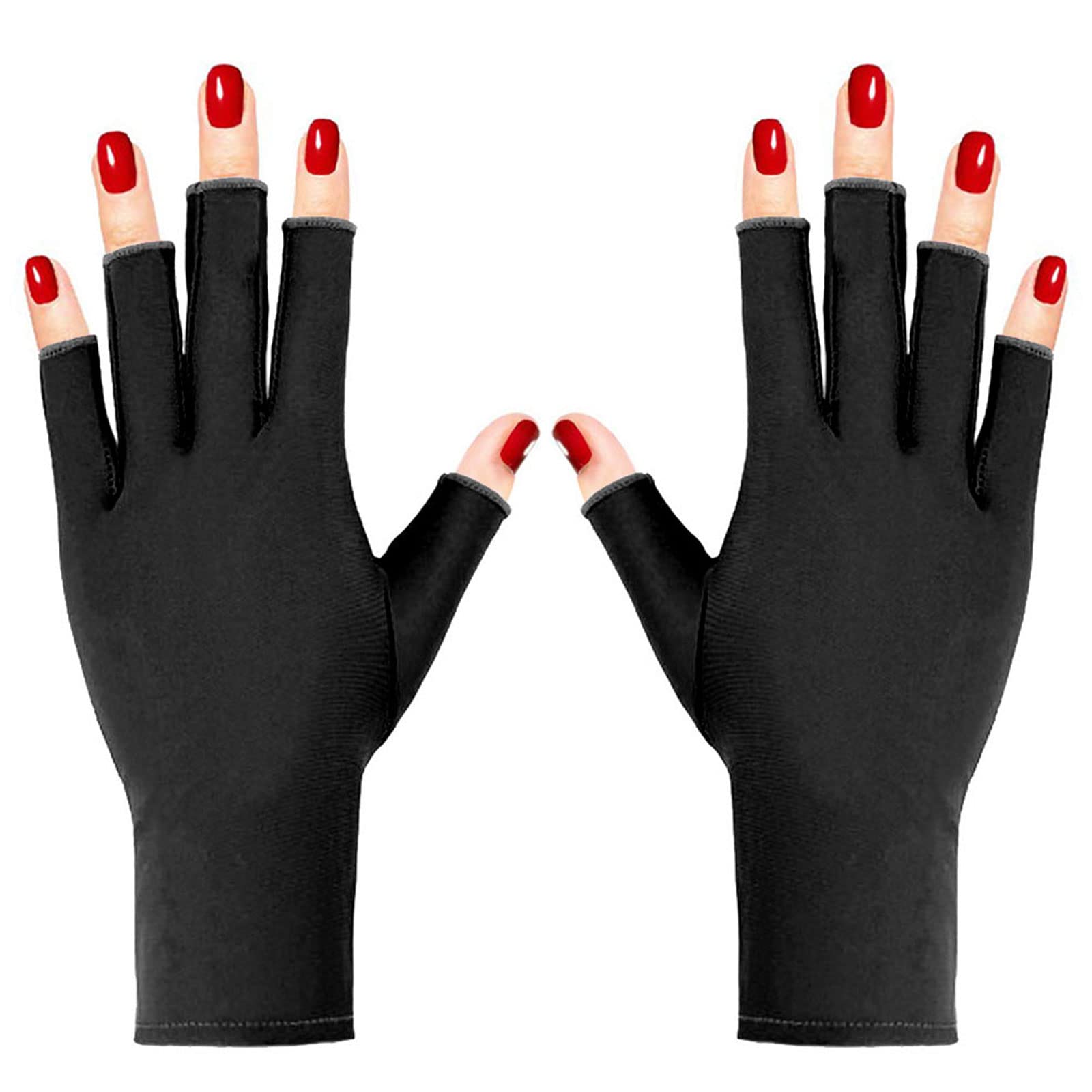 Guantes UV Pimoys para manicura, dedos libres, protección de la piel durante la lámpara UV.