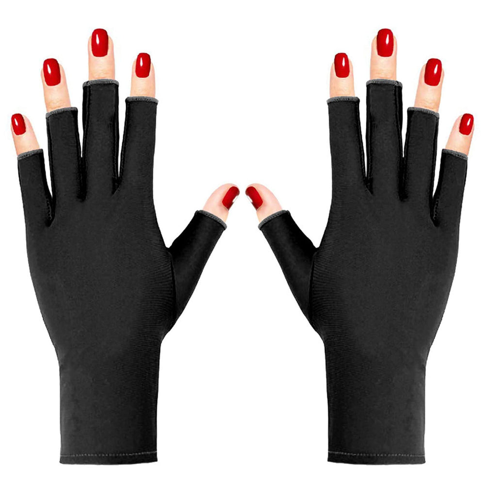 Guantes UV Pimoys para manicura, dedos libres, protección de la piel durante la lámpara UV.