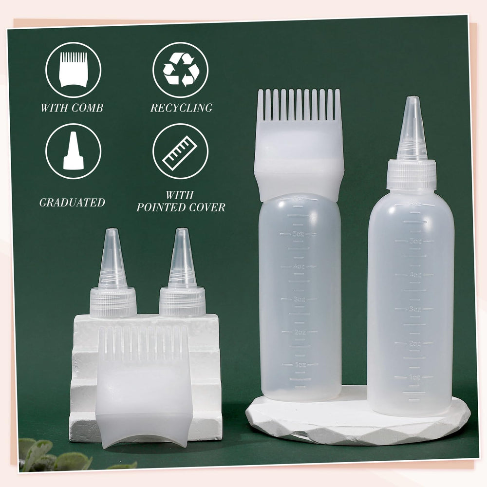 Pimoys hair color bottle setup highlights pre-adjusted flow and waste prevention.