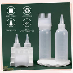 Pimoys hair color bottle setup highlights pre-adjusted flow and waste prevention.