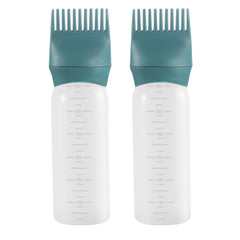 Pimoys hair oil applicator bottle with comb tip for precise color application at home.