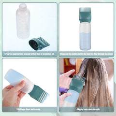 Pimoys dark blue plastic bottle feels lightweight and durable during at-home or salon color sessions.