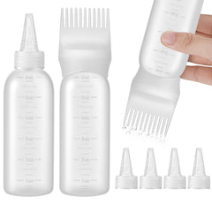Pimoys hair oil applicator bottles featured in white, compact 6-ounce design for on-the-go use.