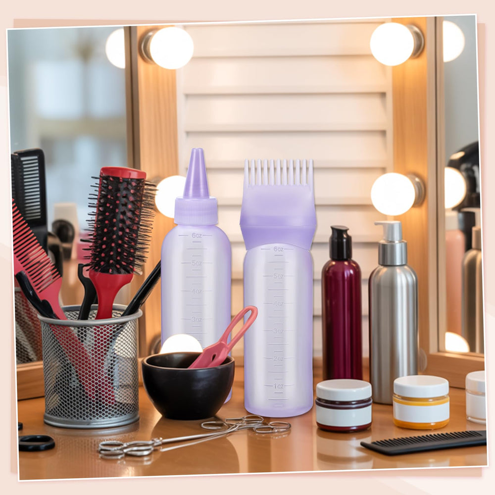 Pimoys purple dye bottle kit ideal for on-the-go salon touch-ups