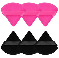 Pimoys powder puff with triangle and round design for versatile makeup