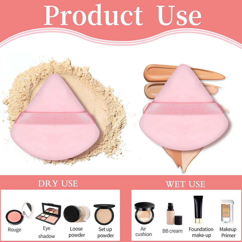Pimoys pink puff with strap eases handling during makeup routines.