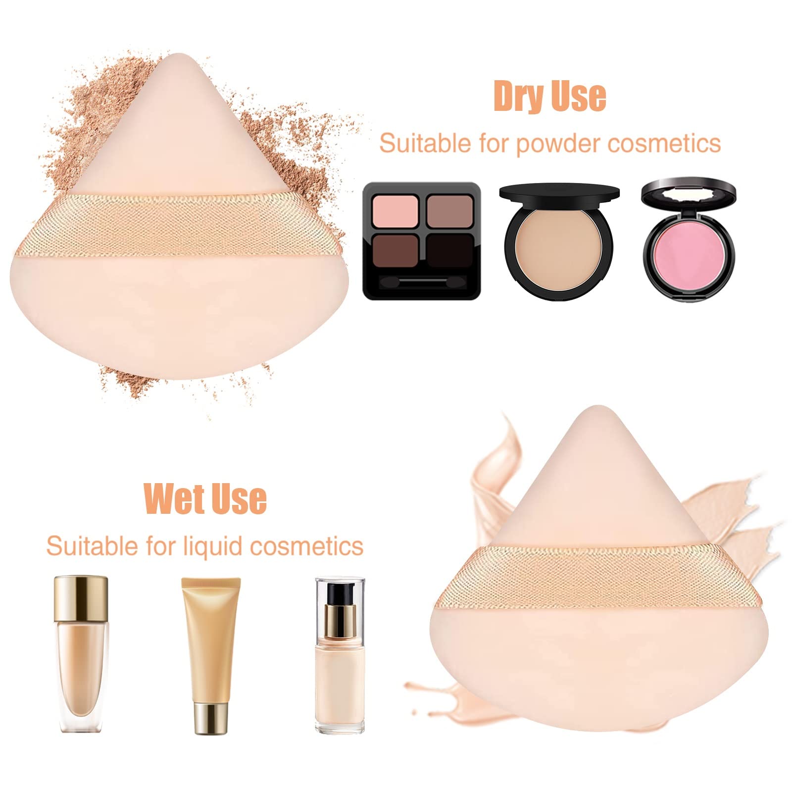 Pimoys powder puff with strap for easy grip during makeup