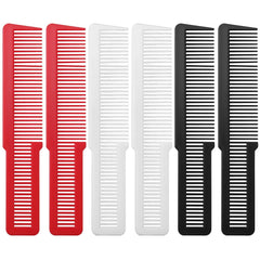 Pimoys six-piece hair cutting comb set in packaging for easy selection and display.