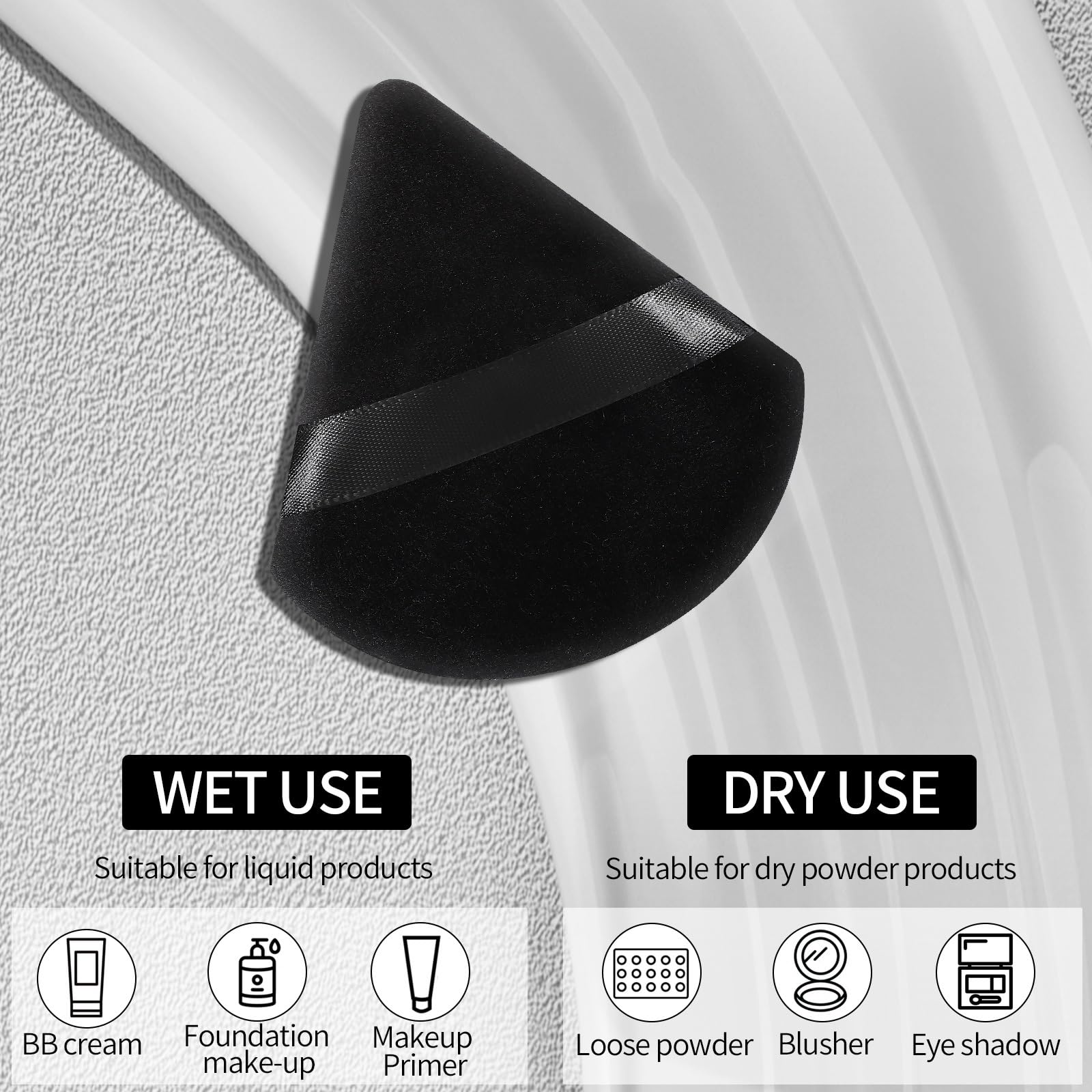 Pimoys soft velour sponge feels plush during application.