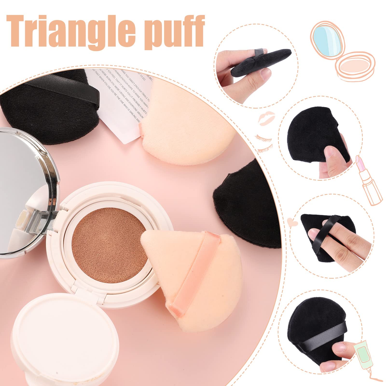 Pimoys puff with strap provides secure hold during application