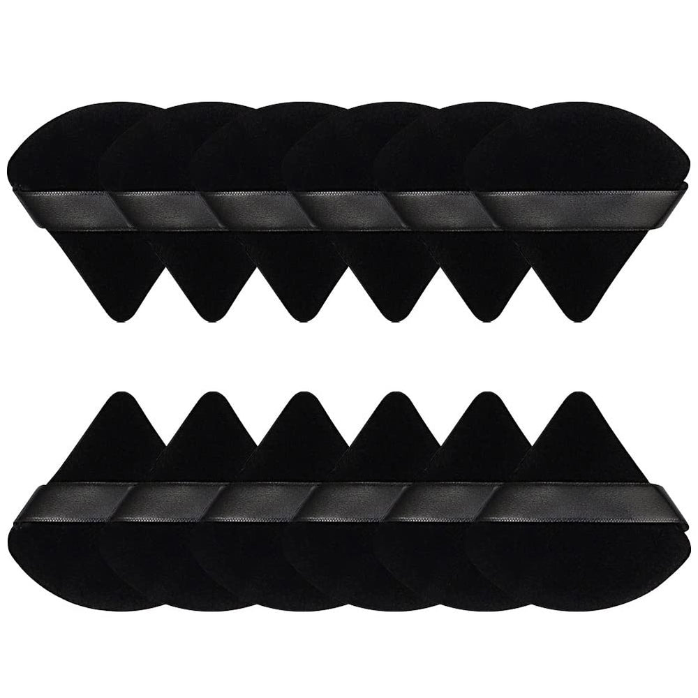 Pimoys triangle and circle powder puff set for precise foundation and setting