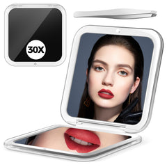 PIMPLEGO 30X magnifying mirror for detailed on-the-go grooming