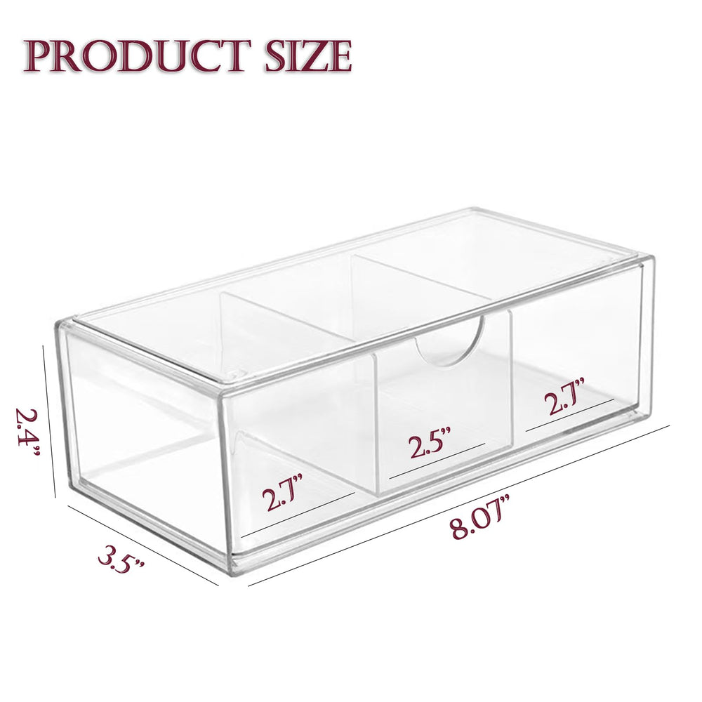 PINGANBUSU stackable drawer organizer keeps hair accessories tidy and easy to access.