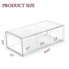 PINGANBUSU stackable drawer organizer keeps hair accessories tidy and easy to access.
