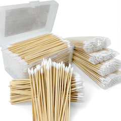 PINGMIC 500pcs gun cleaning swabs stored in case for organized maintenance.