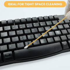 PINGMIC durable wooden sticks resist bending during careful cleaning tasks.