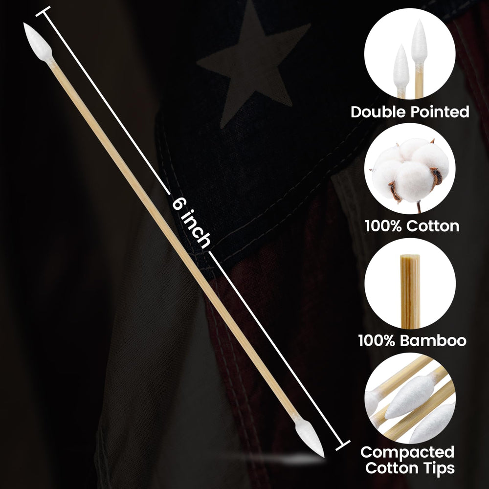 PINGMIC lint-free cotton gun swabs prevent fiber shedding during bore cleaning.
