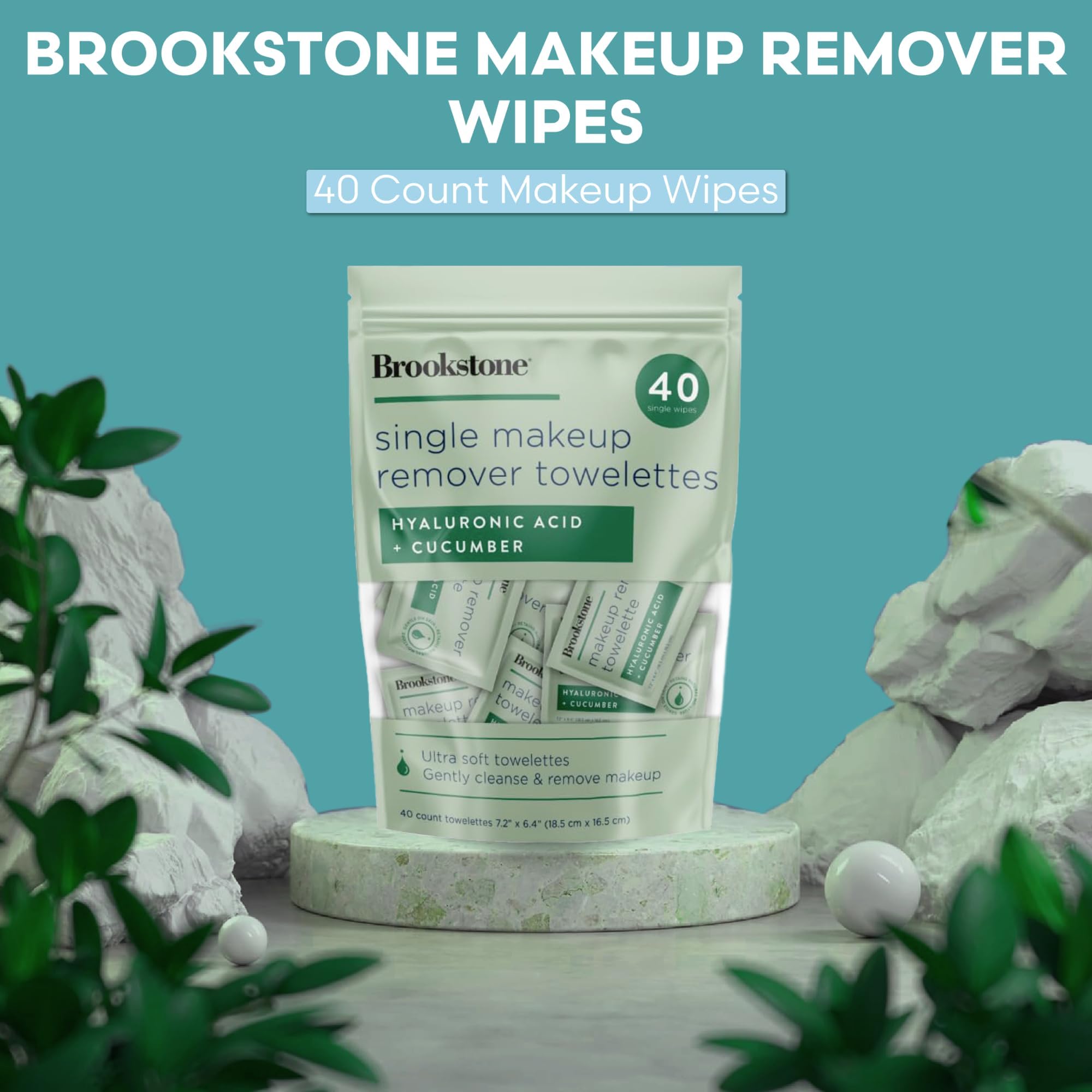 Pink Sky Brookstone individually wrapped wipes for hygienic on-the-go cleansing.