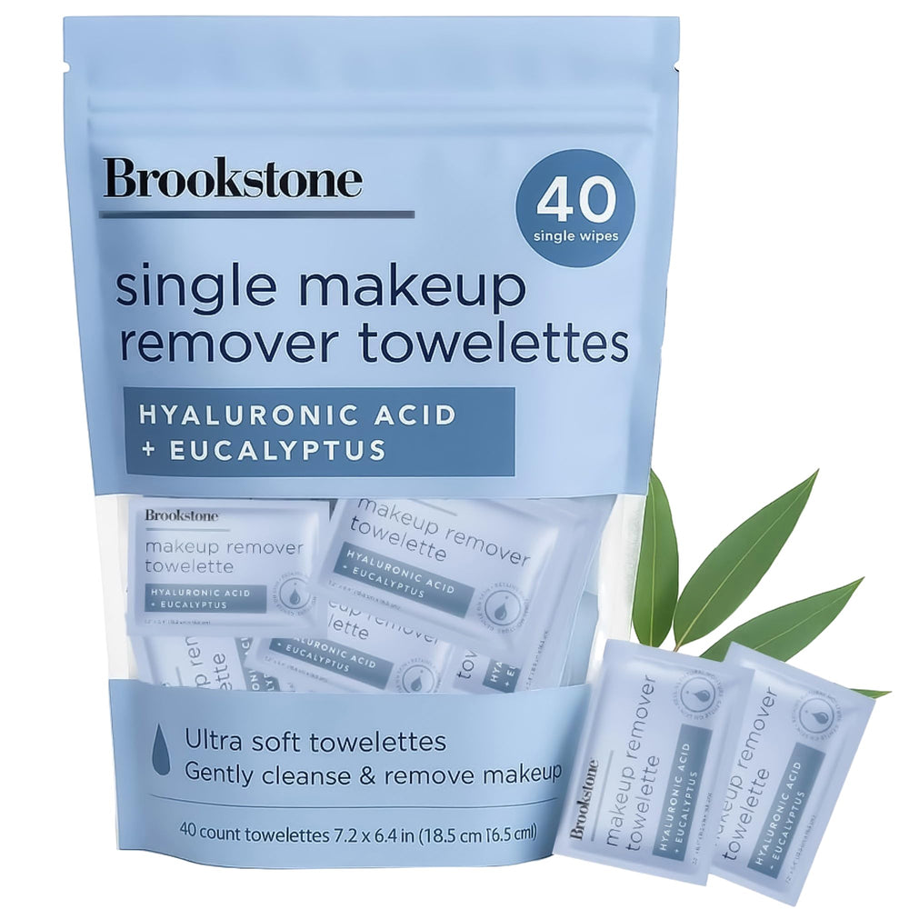 Pink Sky Brookstone ultra-soft towelettes for gentle makeup removal.