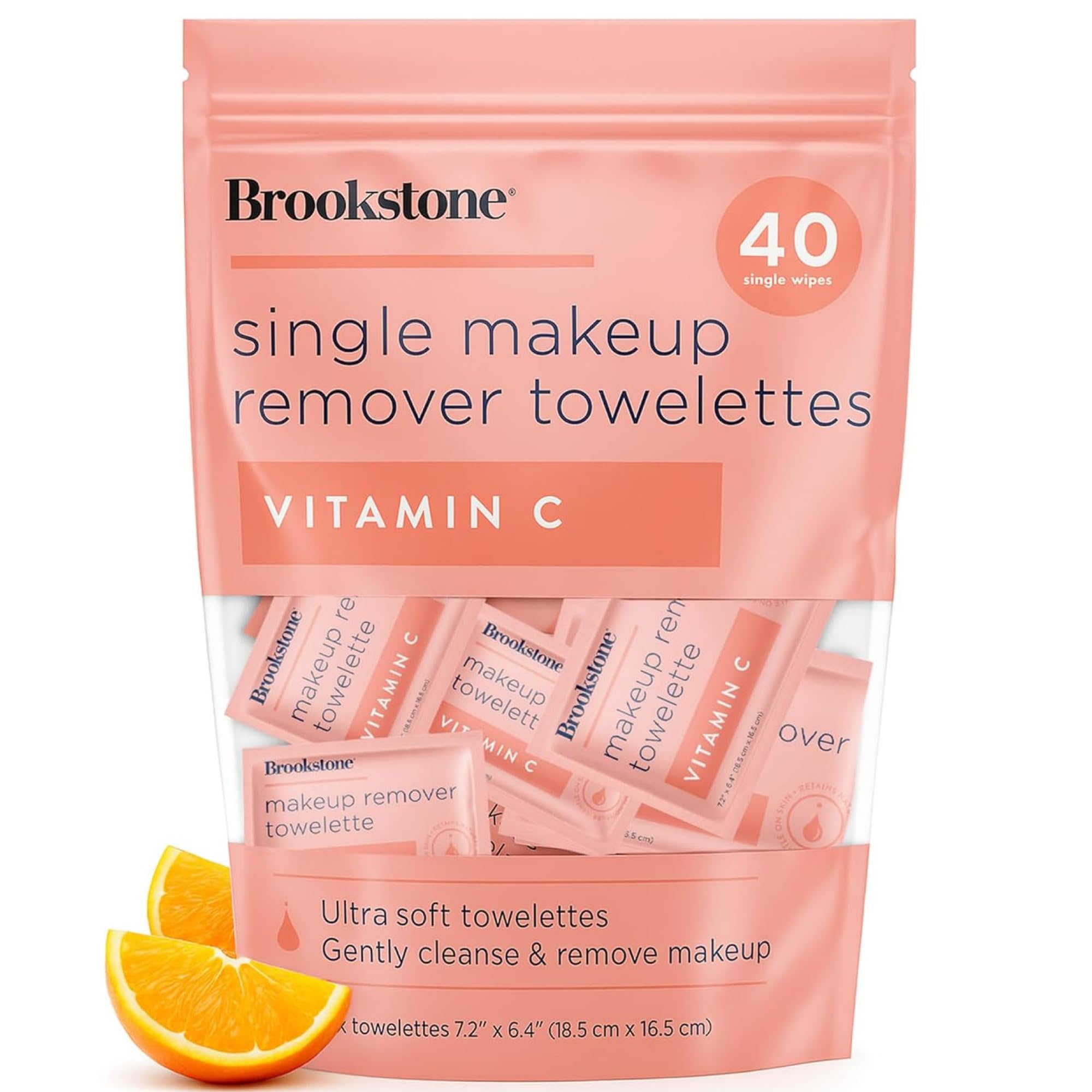 Pink Sky Brookstone ultra-soft towelette for gentle makeup removal.