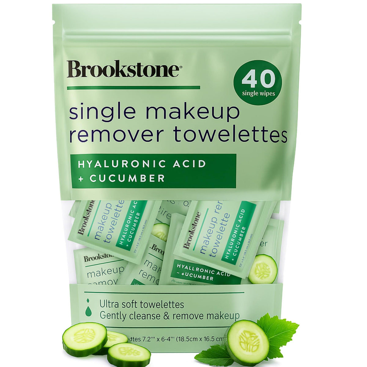 Pink Sky Brookstone ultra-soft towelettes for gentle makeup removal on sensitive skin.