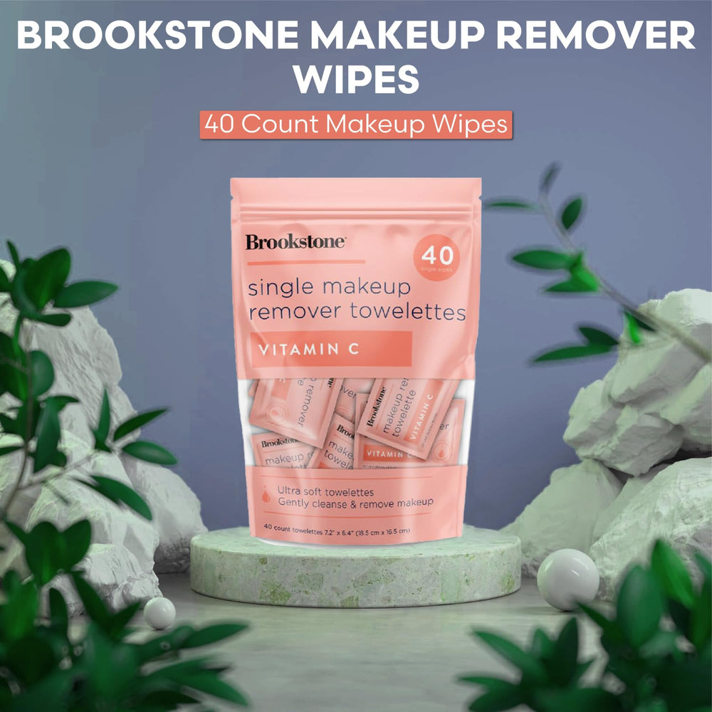 Pink Sky Brookstone Vitamin C-infused wipes refresh skin during cleansing.