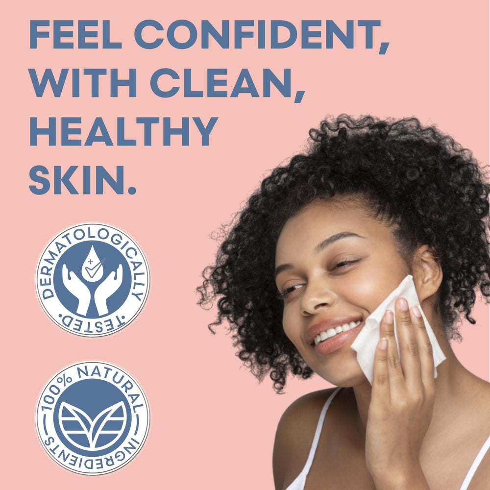 Pink Sky portable, hygienic makeup wipes for daily use.