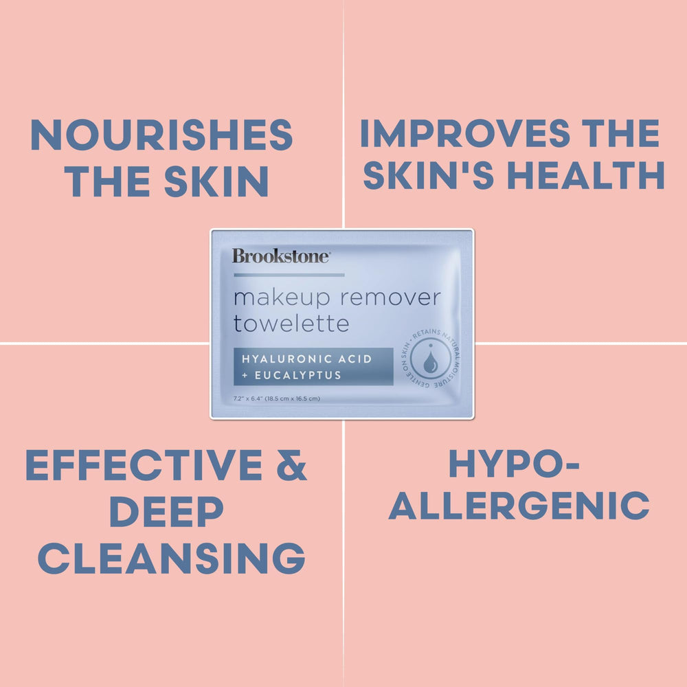Pink Sky travel-size makeup remover wipes fit in any bag.