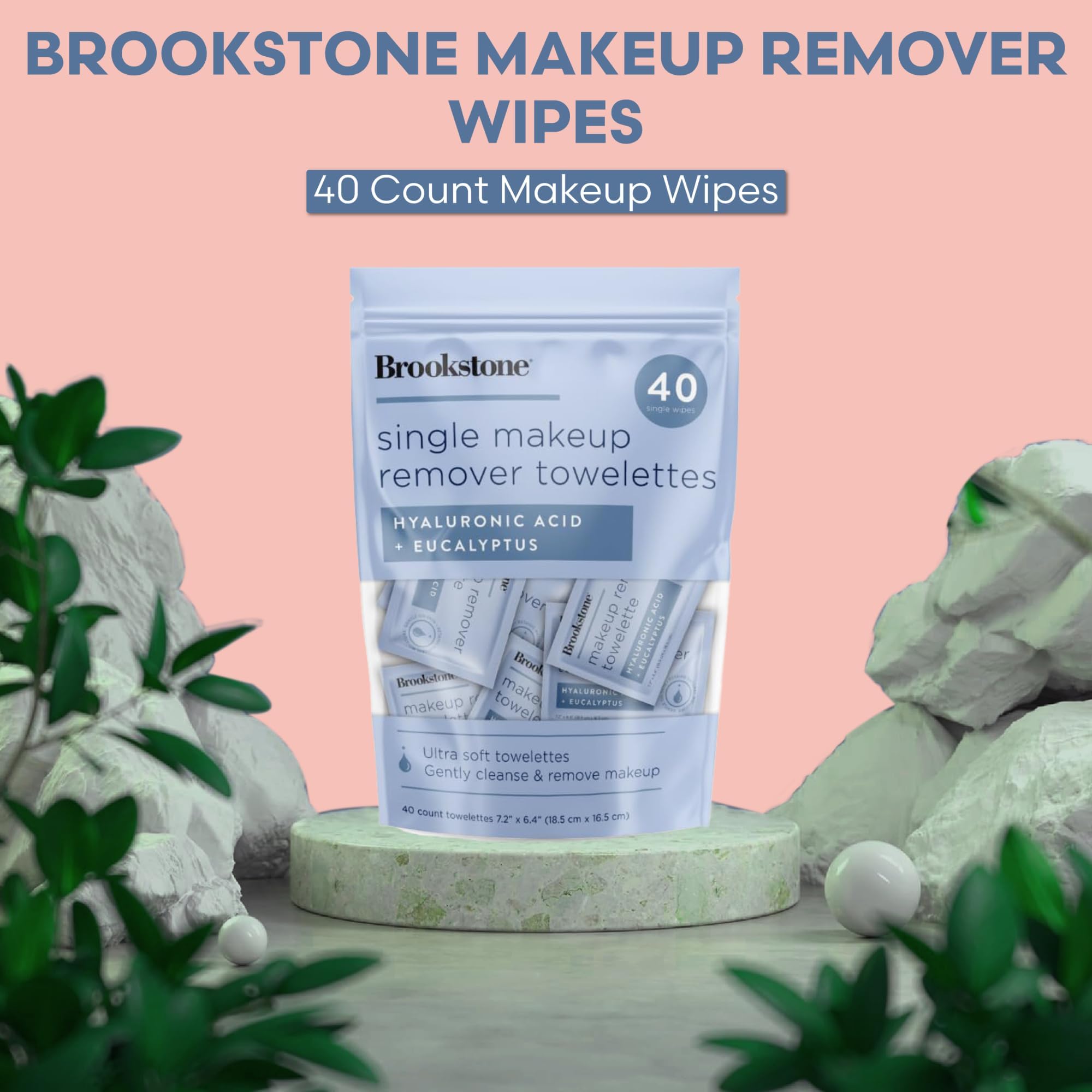 Pink Sky Brookstone wipes are individually wrapped for on-the-go hygiene.