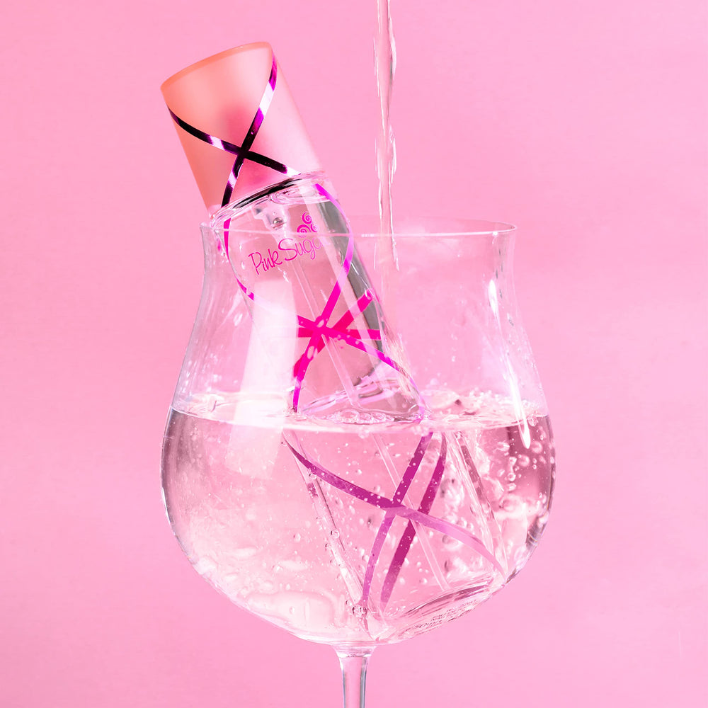 Pink Sugar application on skin demonstrates correct spray distance