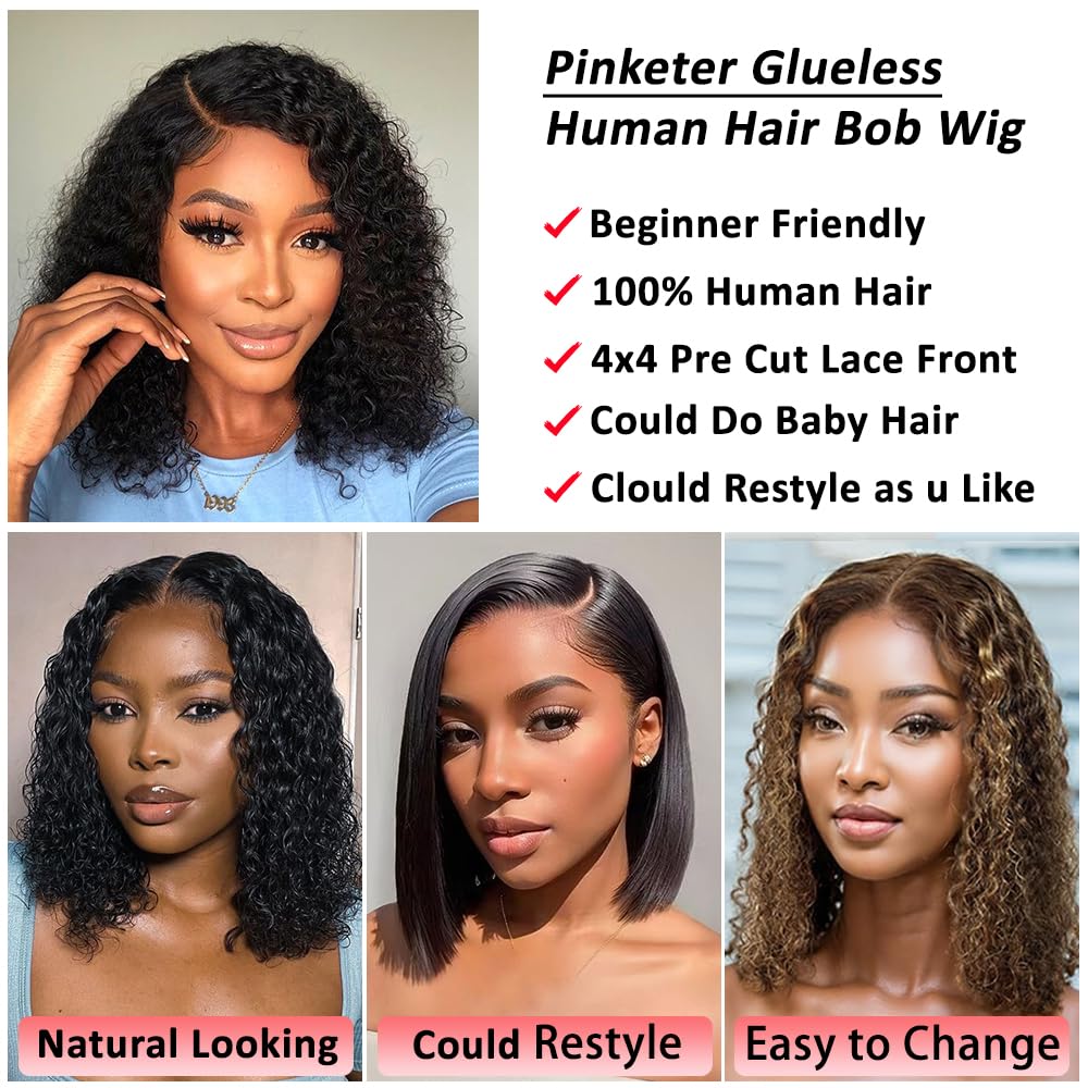 Pinketer bob wig with adjustable straps fits most heads comfortably.