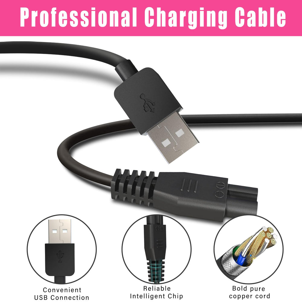 Pinkind universal USB charger with 2.6 ft cord for flexible charging.