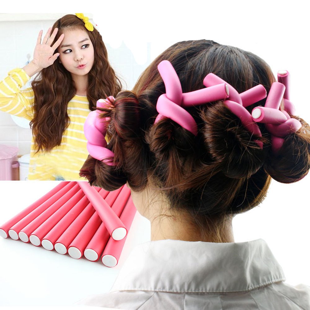 Pinkiou bendable curling rods seven sizes for creative wave patterns