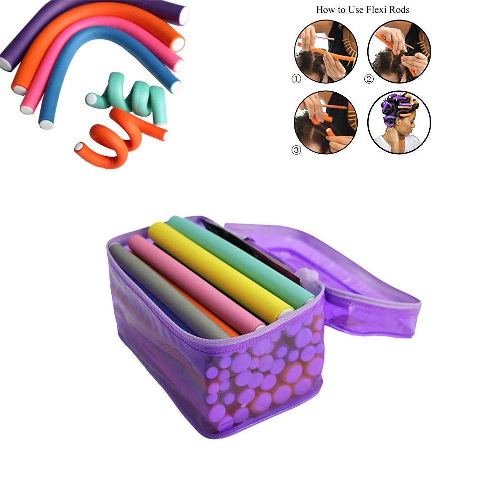 Pinkiou soft foam curlers gently grip hair to prevent tangles