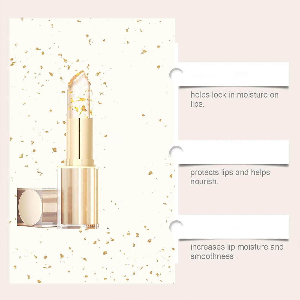 Lips with glossy, moisturizing PIN&WEI finish after application