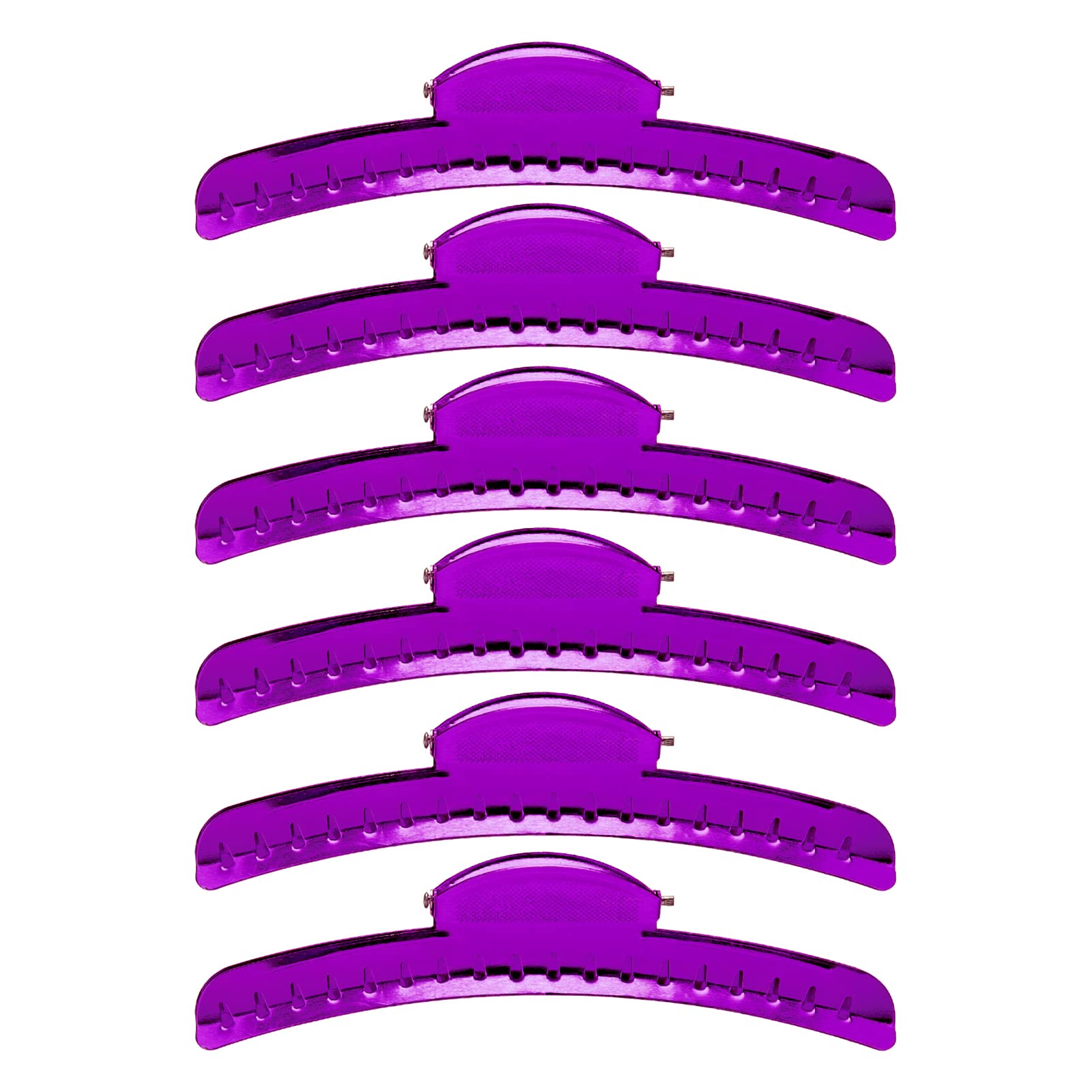 Pinza Onda Vintage de Metal Morada, diseño ligero para uso diario.