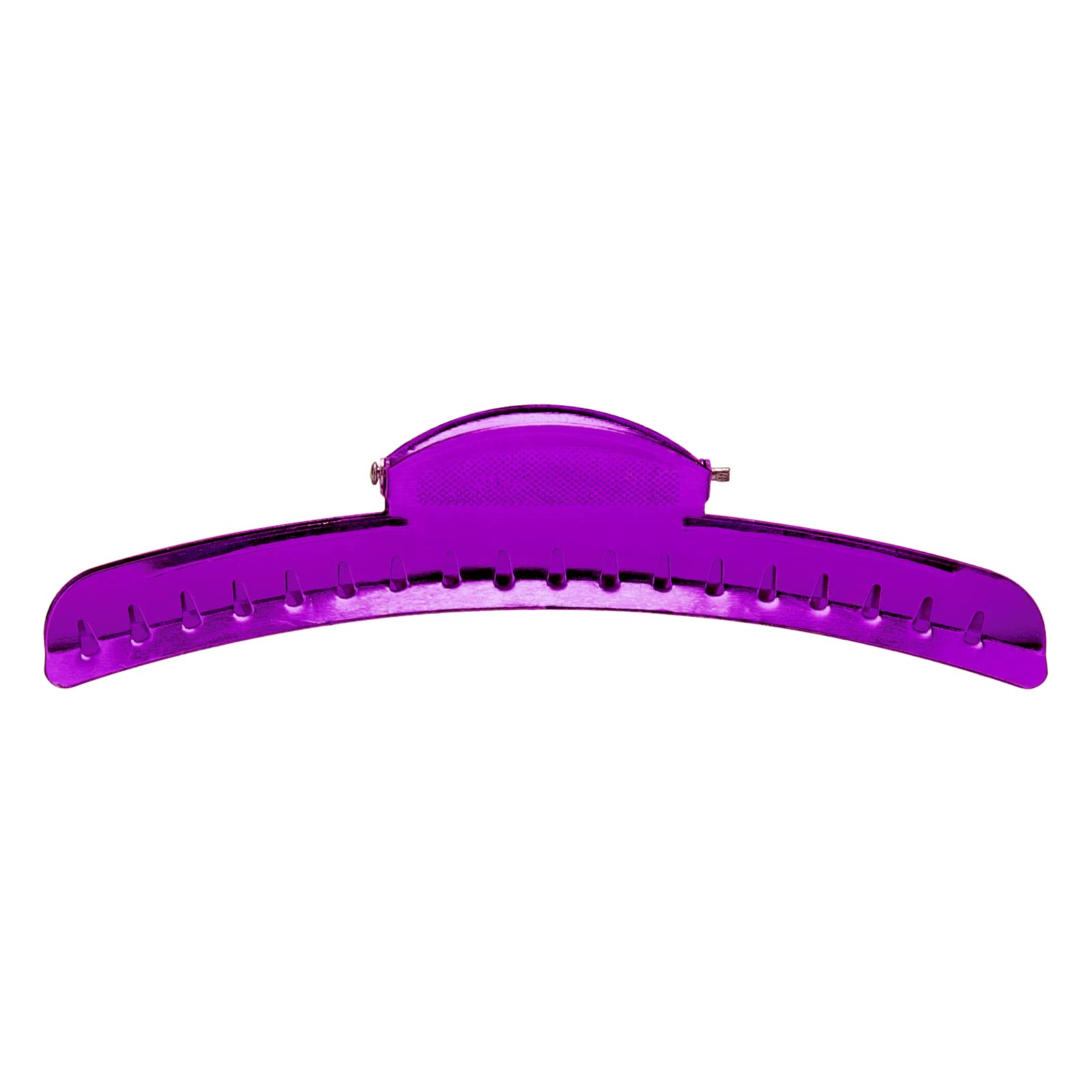 Pinza Onda Vintage de Metal Morada, dientes curvados para ajuste cómodo.