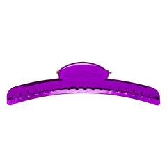 Pinza Onda Vintage de Metal Morada, dientes curvados para ajuste cómodo.