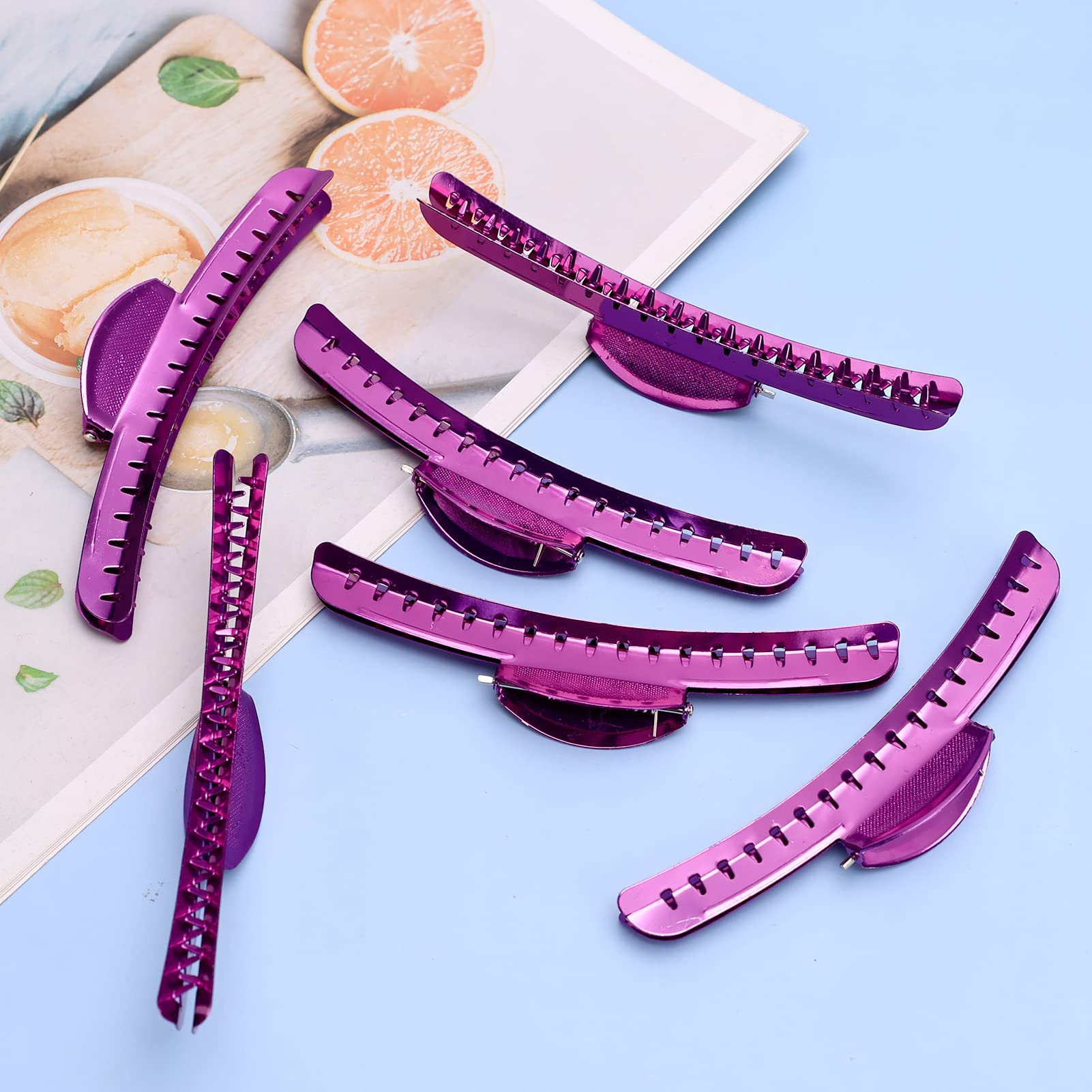 Pinza Onda Vintage de Metal Morada, ideal para casa y actividades al aire libre.