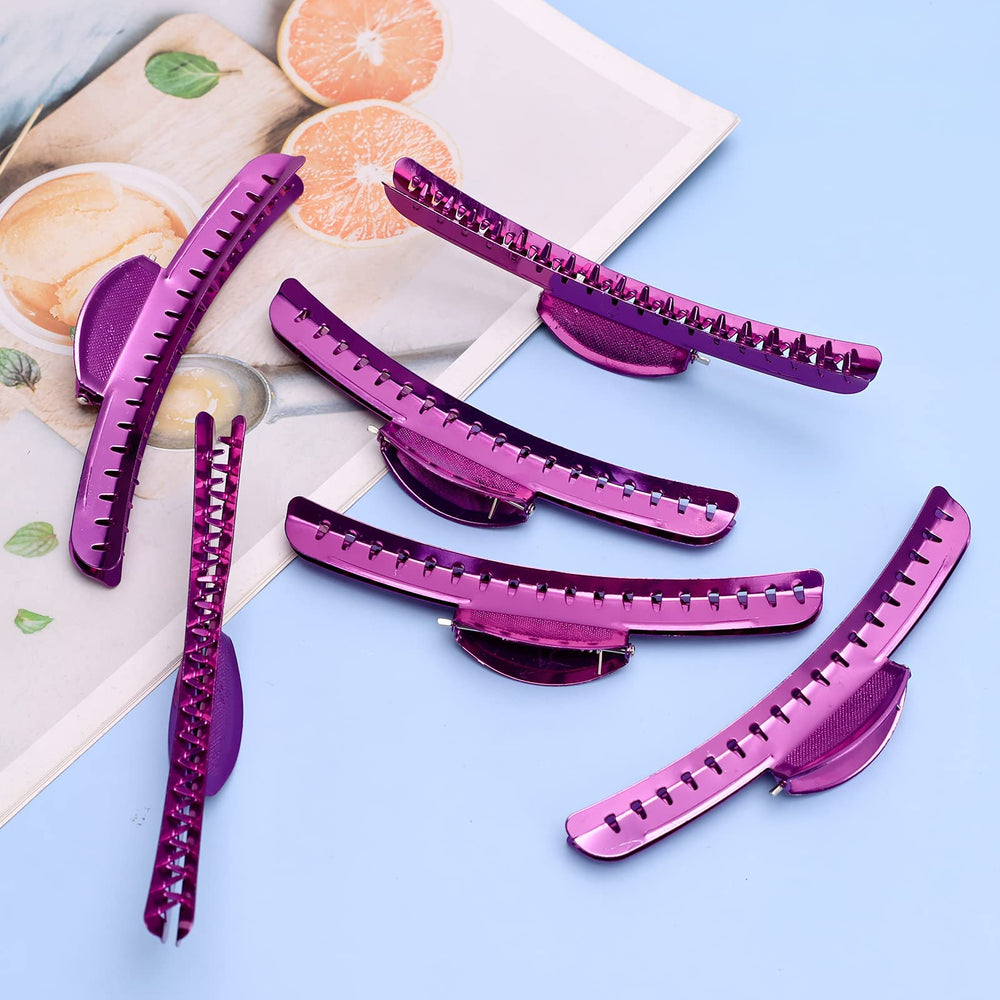 Pinza Onda Vintage de Metal Morada, ideal para casa y actividades al aire libre.