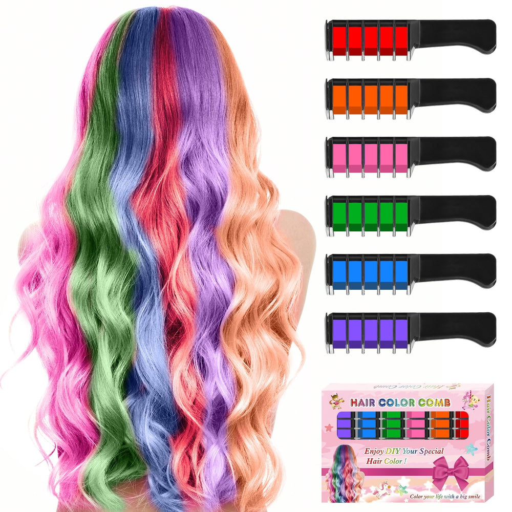 Pipirich hair chalk comb in blue for playful temporary color on light hair.
