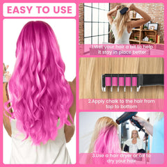 Pipirich pink hair chalk comb adds fun tones for parties and everyday dress-up.