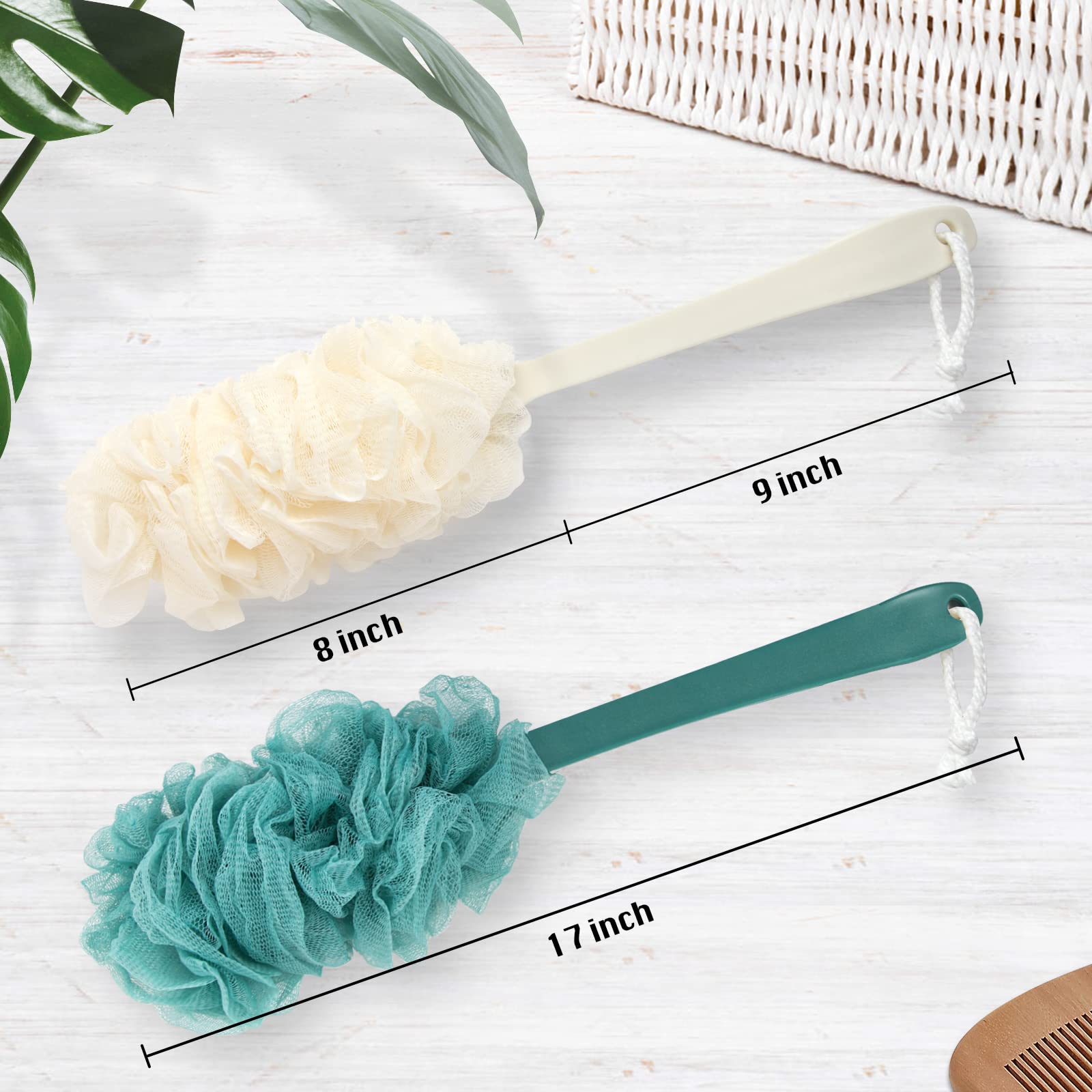 PIPUHA loofah sponge with nylon bristles for rich lather and gentle exfoliation