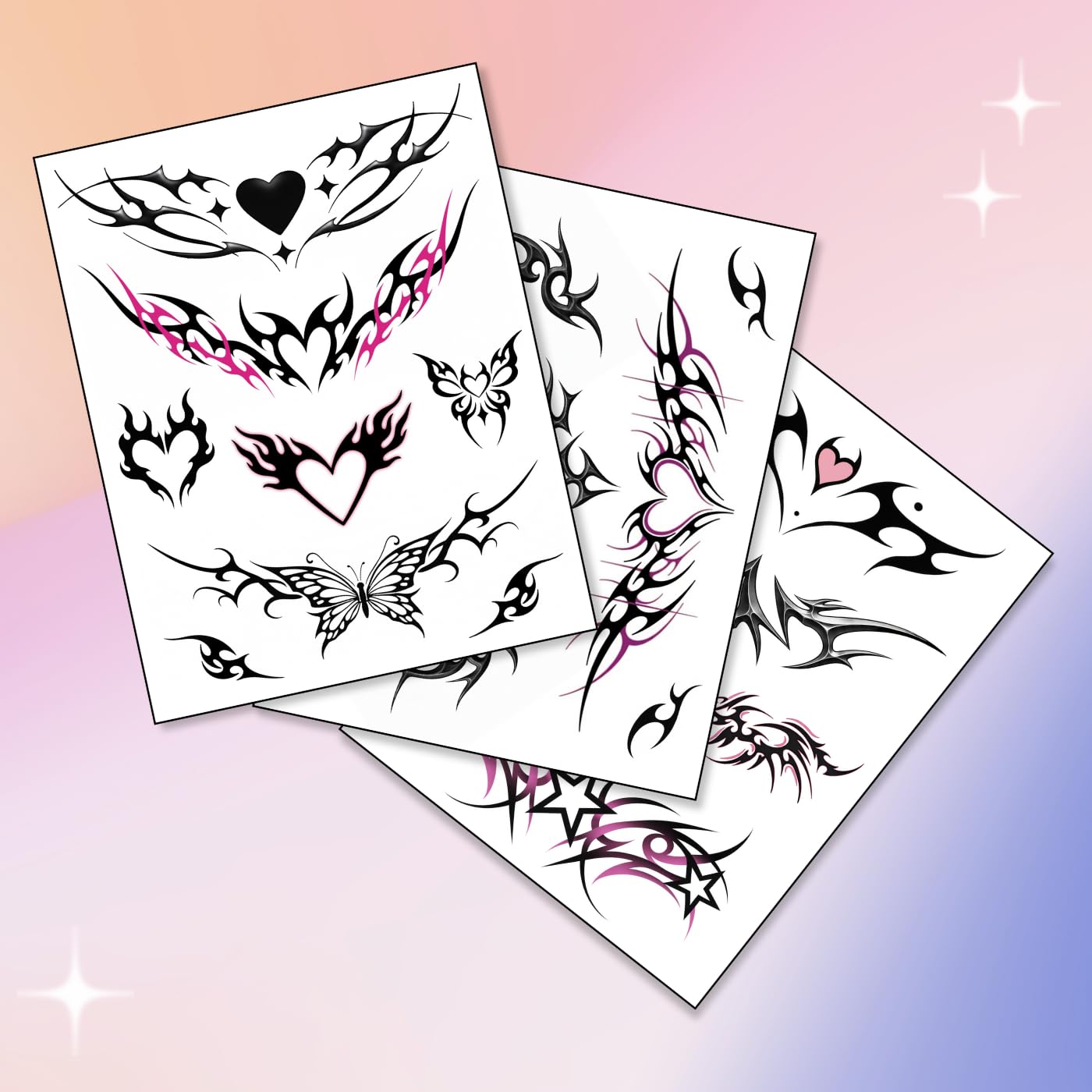 Pixel Hearts tatuaje tramp stamp acentos metálicos, ideal para estilos deslumbrantes y neotribal