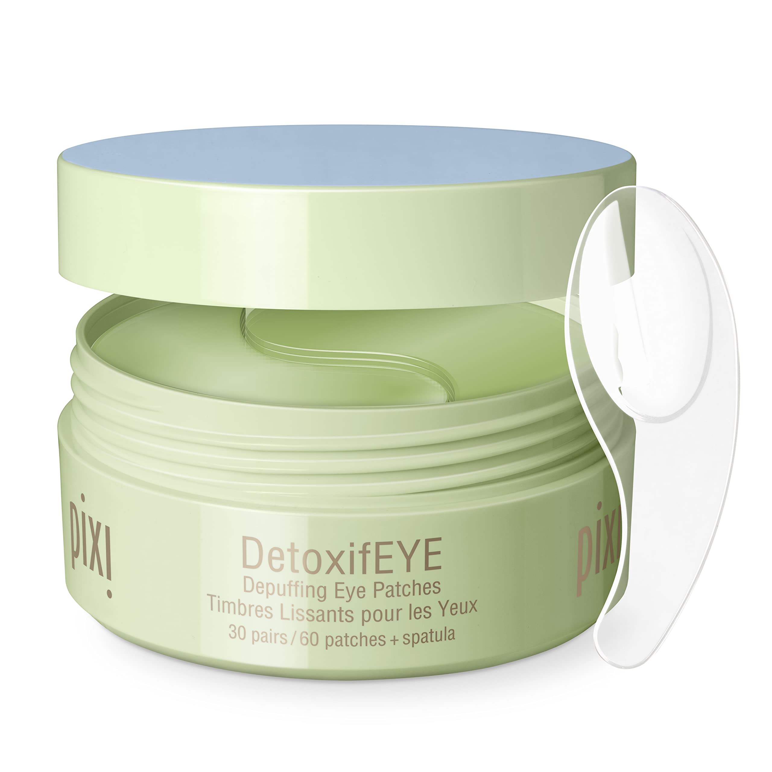 Pixi DetoxifEYE cucumber patches deliver cooling hydration to the eye area.