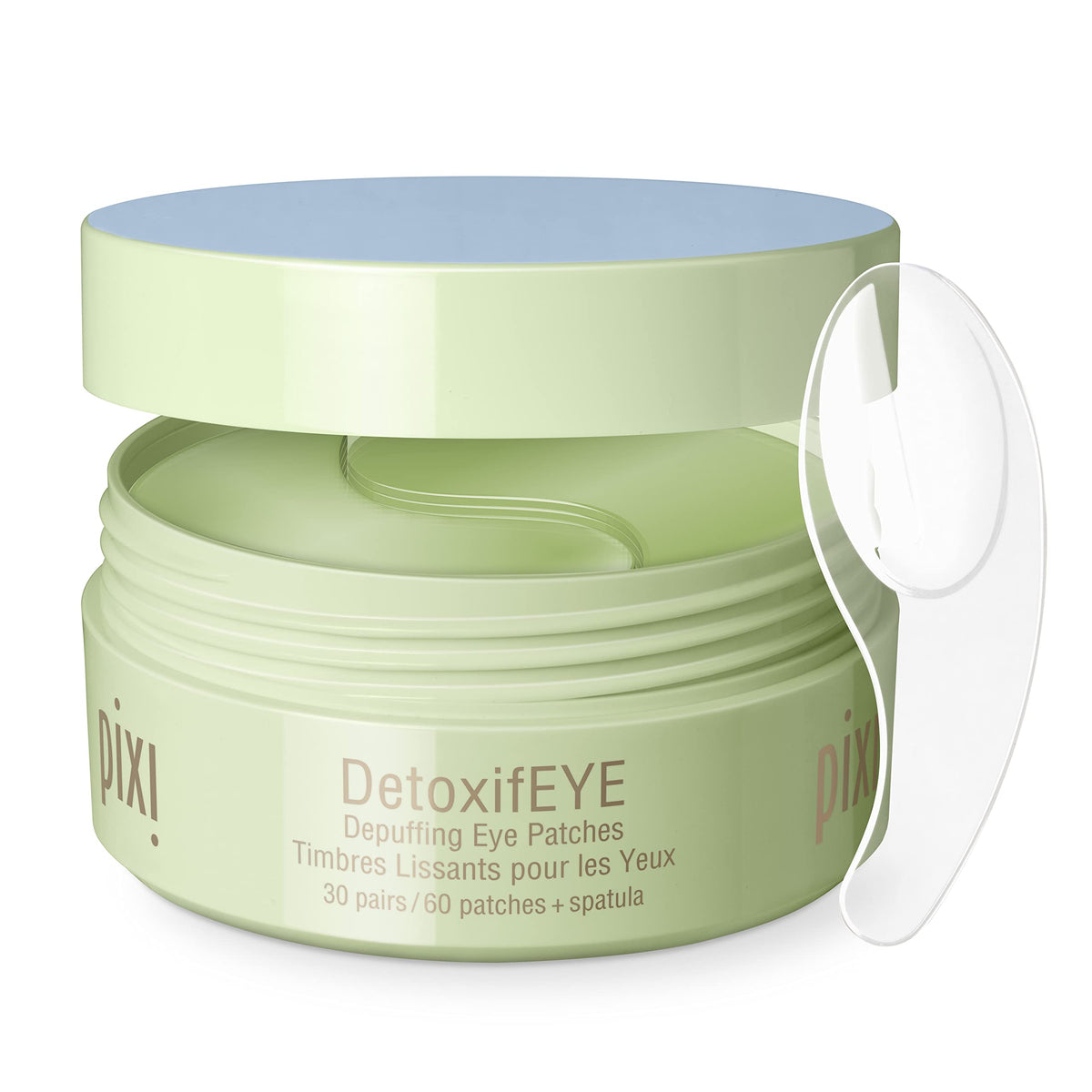 Pixi DetoxifEYE cucumber patches deliver cooling hydration to the eye area.